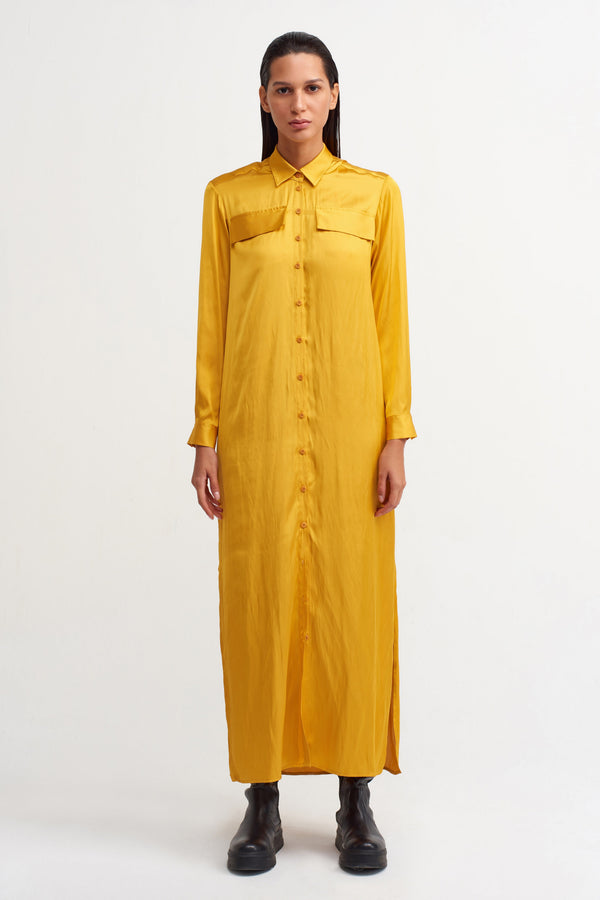 NU Slit Detail Shirt Dress Papia