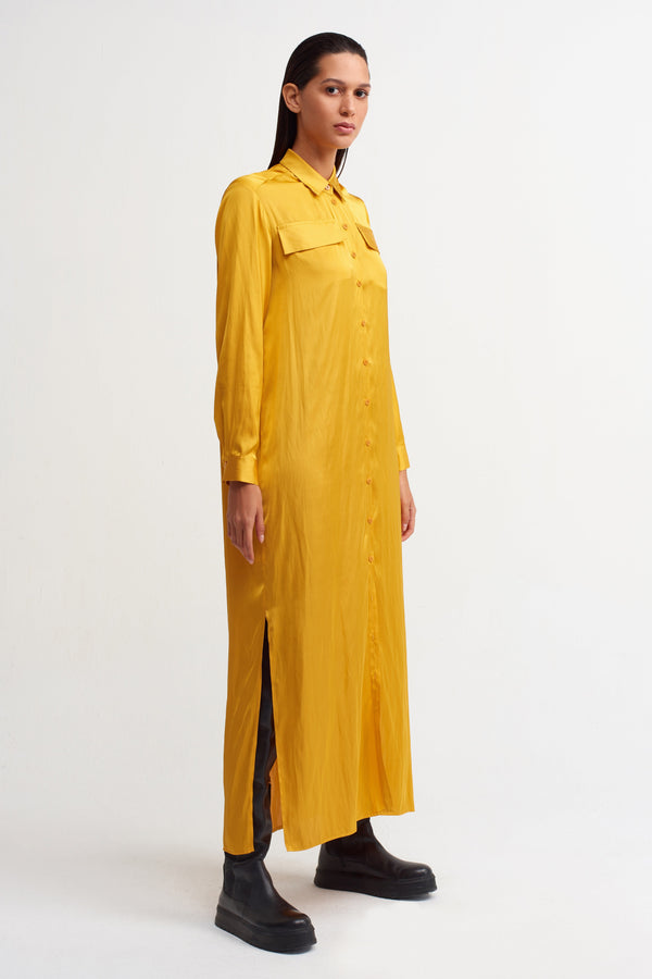 NU Slit Detail Shirt Dress Papia