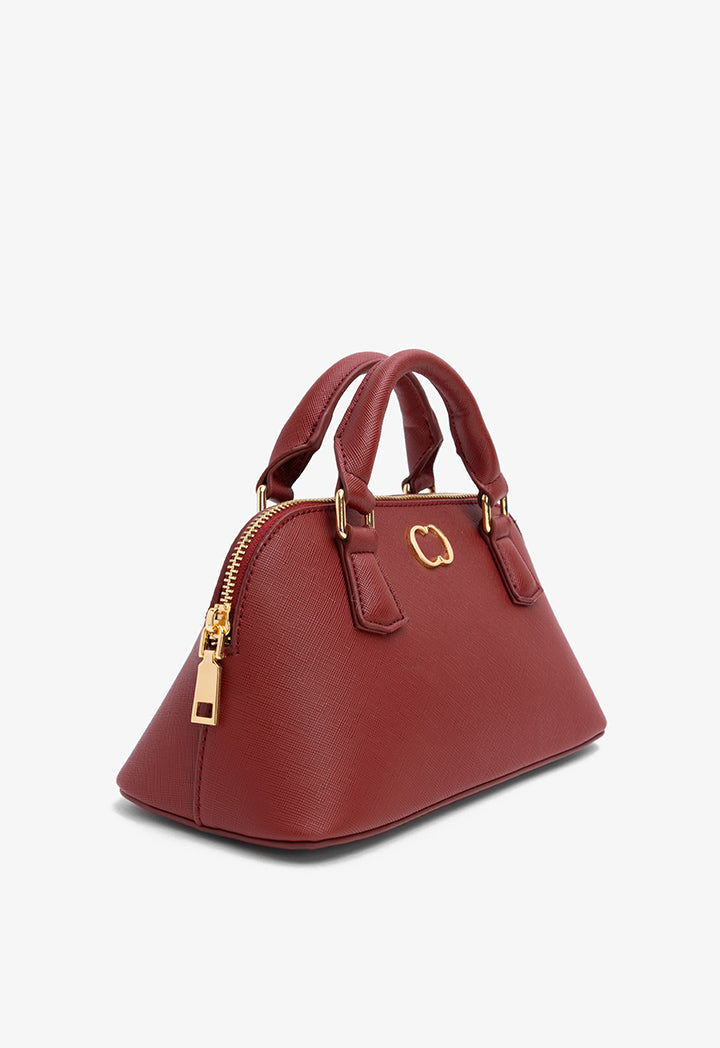 Choice Solid Classic Handbag Maroon