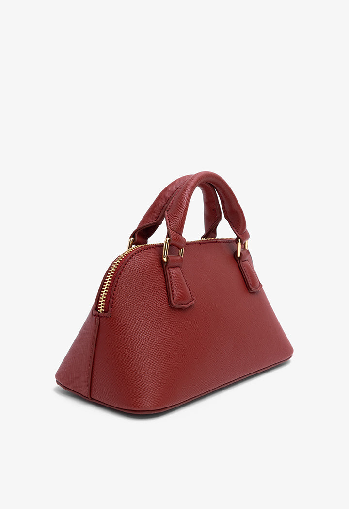 Choice Solid Classic Handbag Maroon