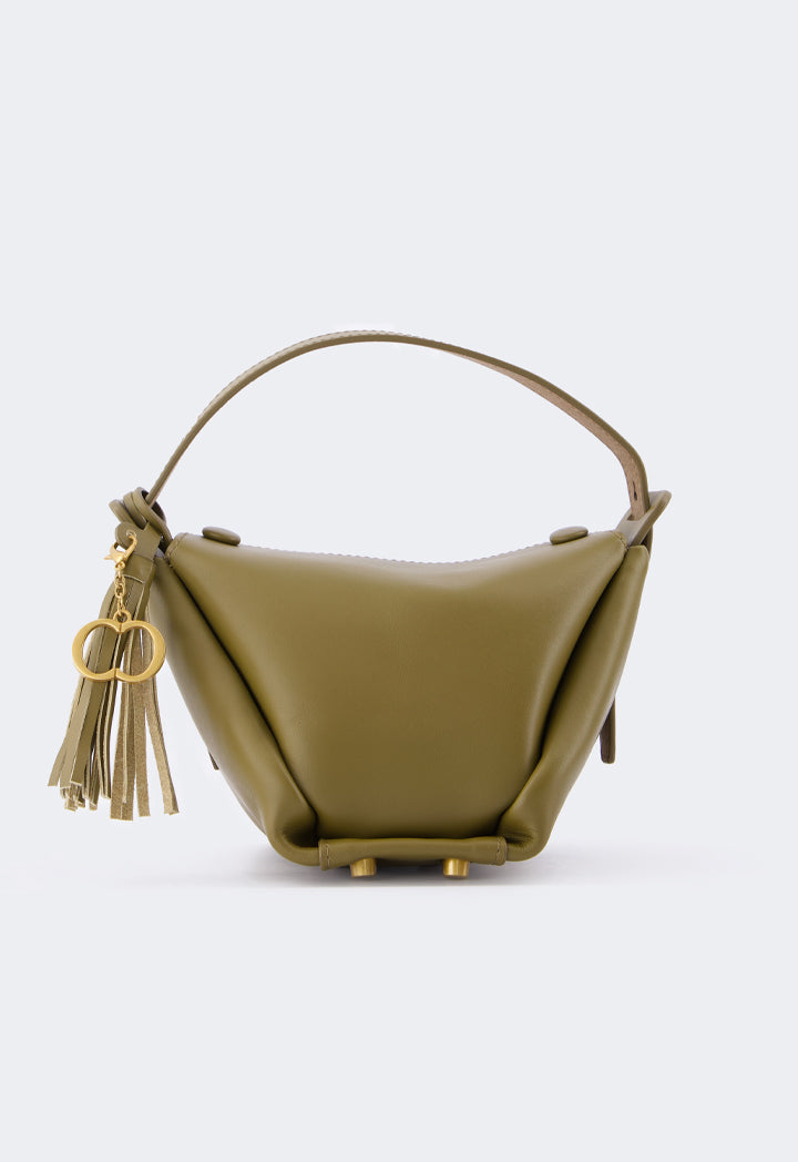 Choice Modern Plain Pu Leather Handbag Green