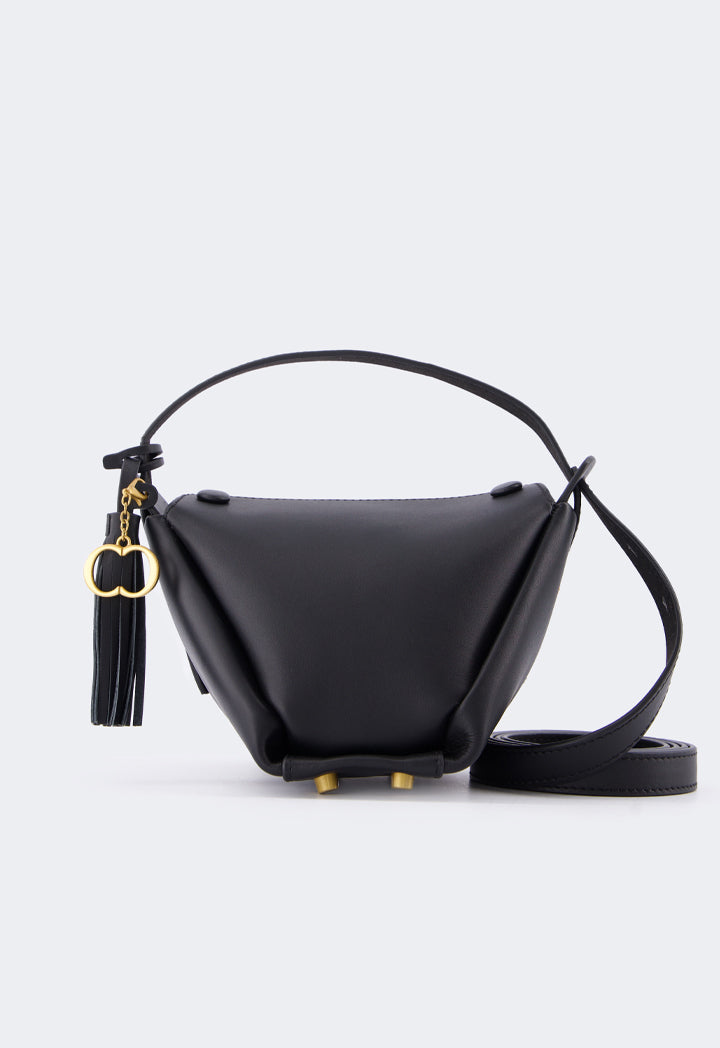 Choice Modern Plain Pu Leather Handbag Black