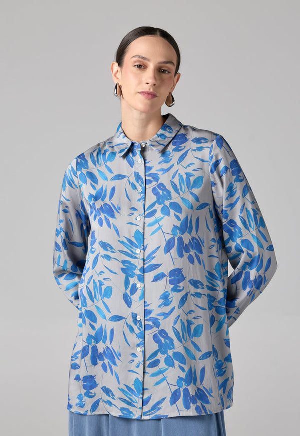 Choice Floral Printed Long Sleeve Shirt  Multi Color