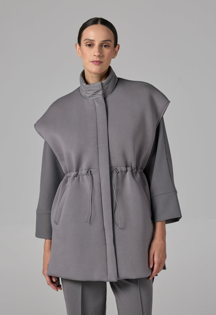 Choice Solid Quilted Sleeveless Gilet Grey