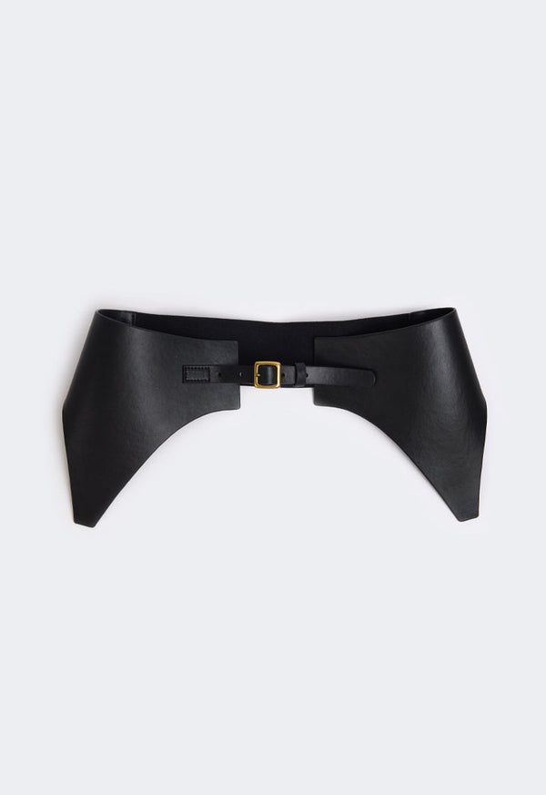 Choice Wide Pu Leather Belt Black