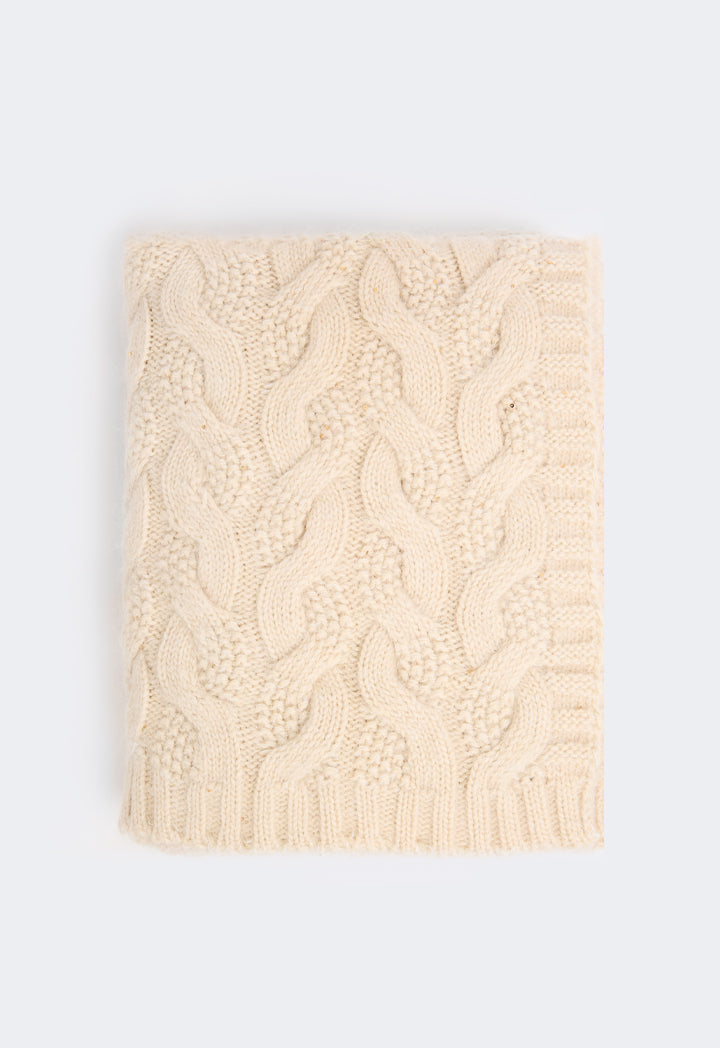 Choice Solid Textured Winter Scarf Cream