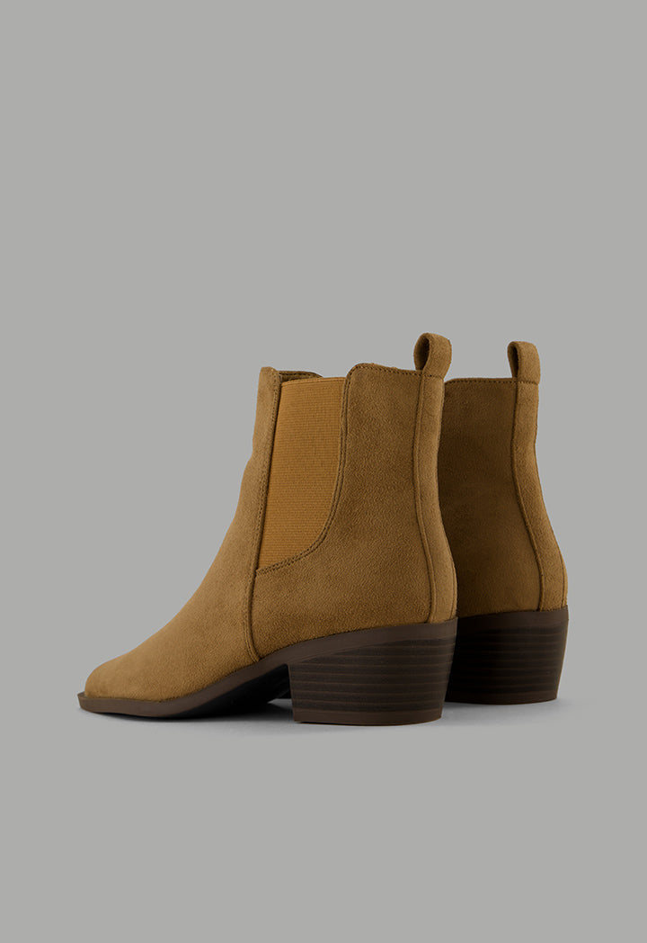 Choice Suede Heeled Boots Camel