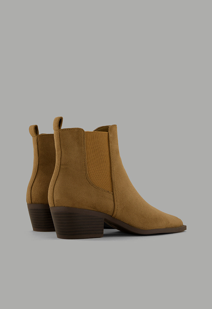 Choice Suede Heeled Boots Camel