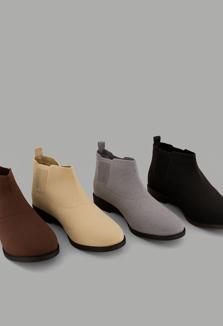 Choice Lace Less Flat Boots Grey