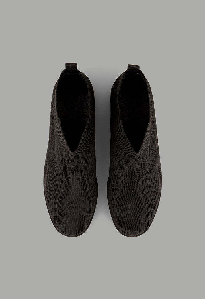 Choice Lace Less Flat Boots Black