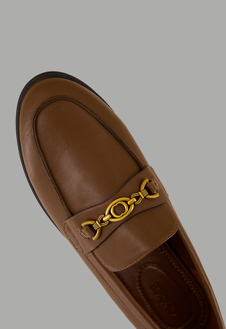 Choice Classic Plain Loafers Brown