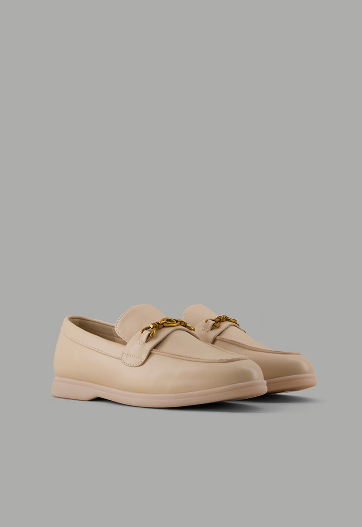 Choice Classic Plain Loafers Nude
