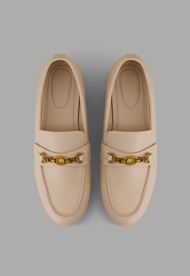 Choice Classic Plain Loafers Nude
