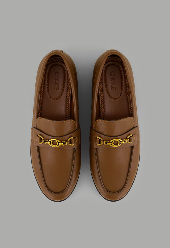 Choice Classic Plain Loafers Brown