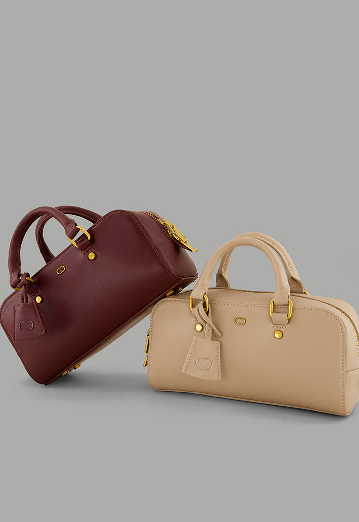 Choice Solid Iconic Handbag Beige