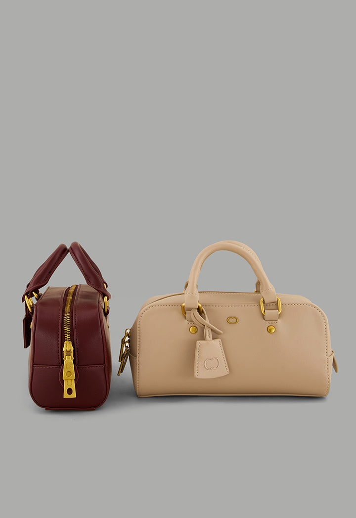 Choice Solid Iconic Handbag Beige
