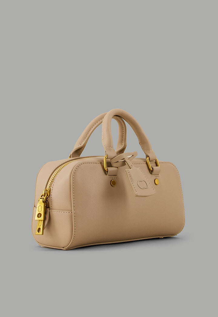 Choice Solid Iconic Handbag Beige