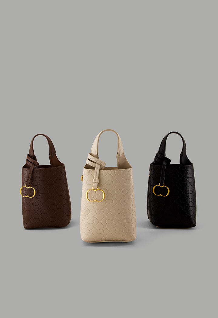 Choice Monogram Mini Shopping Bag Off White