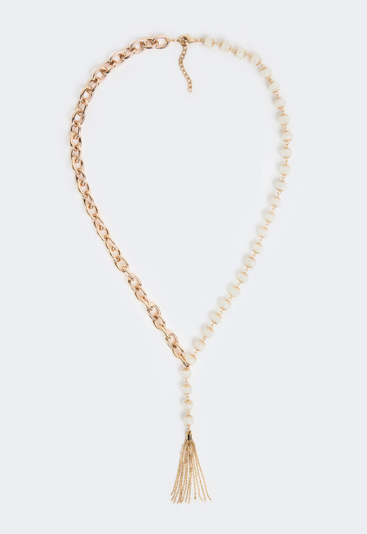 Choice Quartz Chain Necklace White