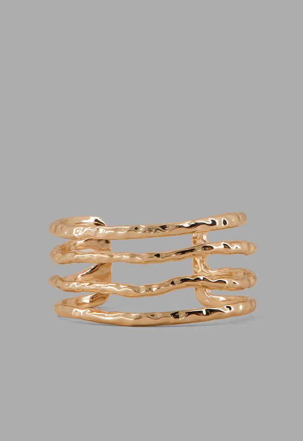 Choice Hammered Metallic Bracelet Gold