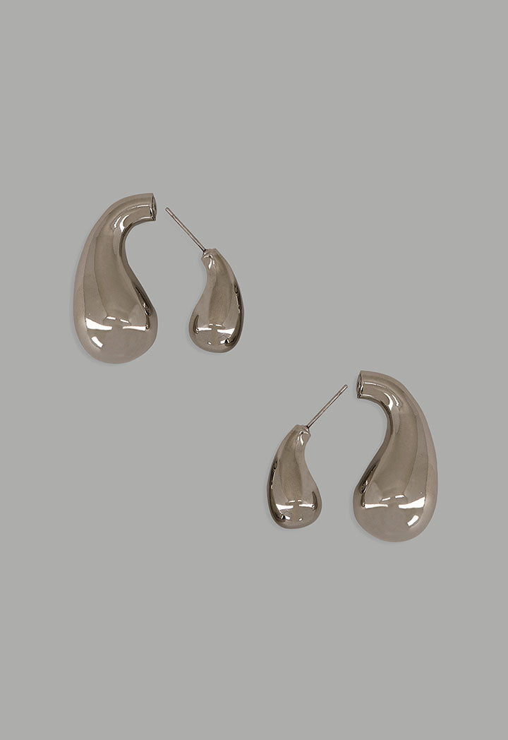 Choice Metallic Drop Earrings Silver