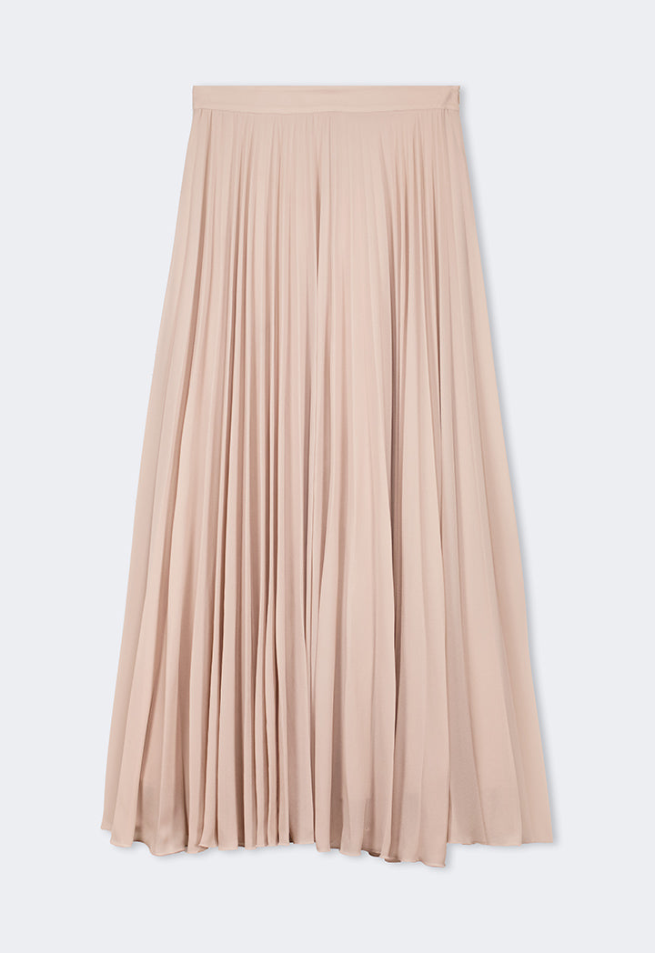 Choice Pleated Basic Skirt Sand