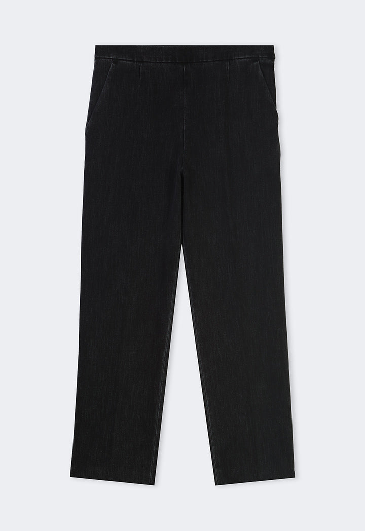 Choice Straight Legs Basic Denim Trousers Black