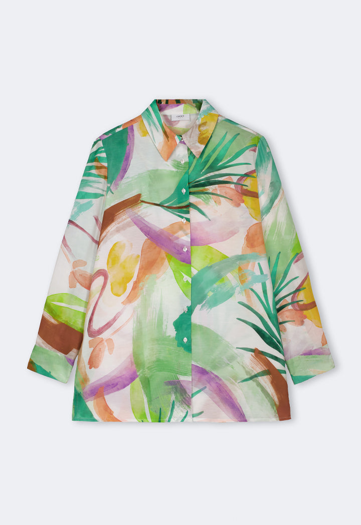 Choice Long Sleeves Printed Shirt Multi Color