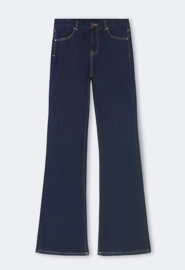 Choice Solid Straight Legs Denim Trouser Denim Blue