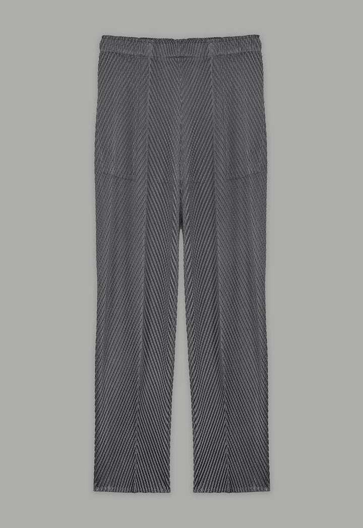 Choice Straight Cut Pleated Trousers Grey