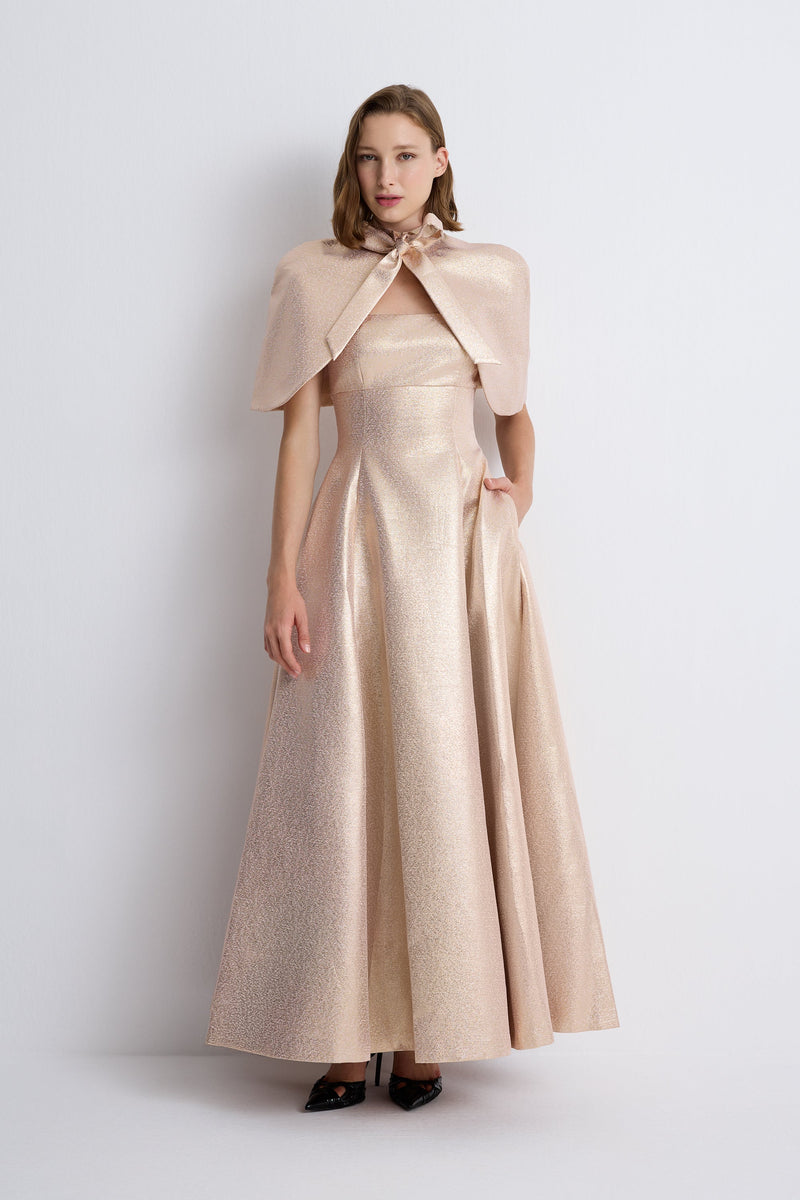 Nean Rose Gold Bolero Cape  Rose Gold