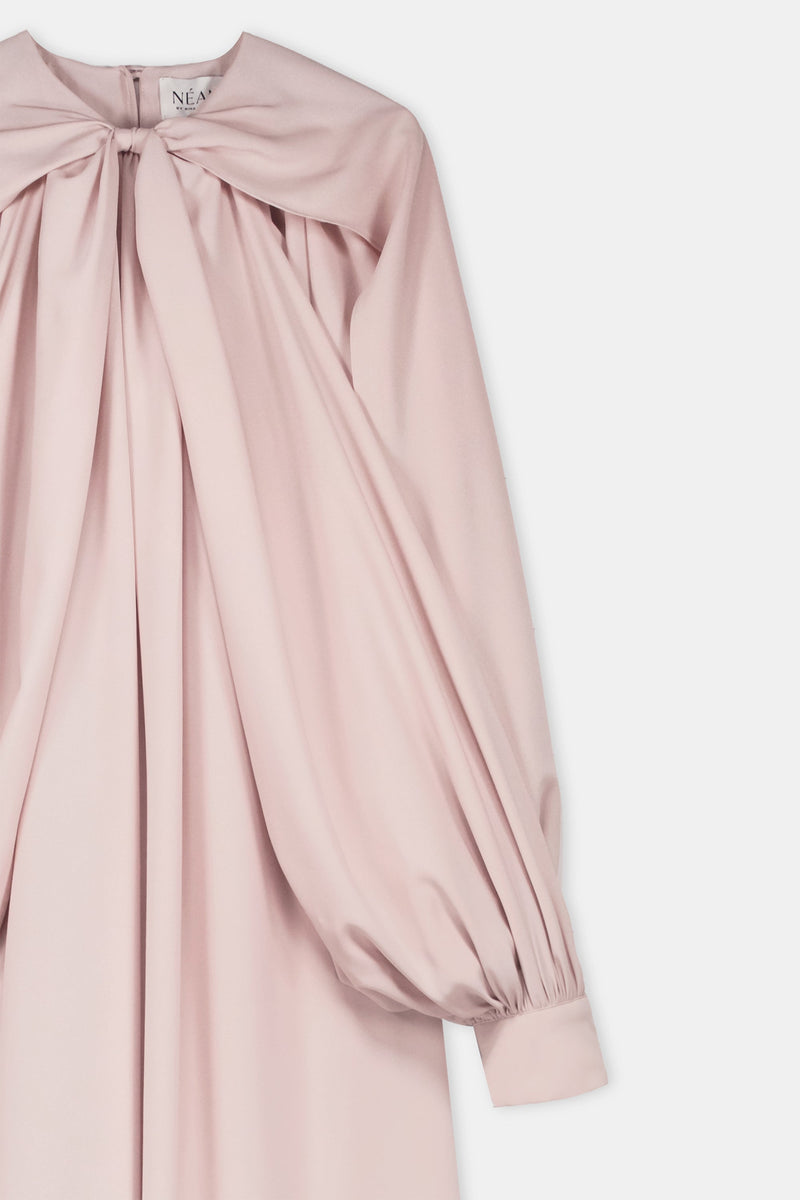 Nean Cape-Sleeve Gown Light Pink