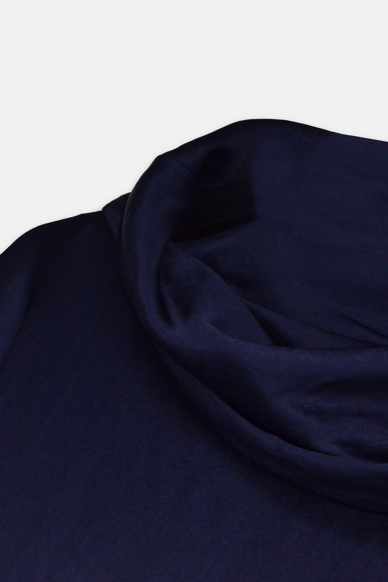 Nean Draped Kaftan Gown Navy