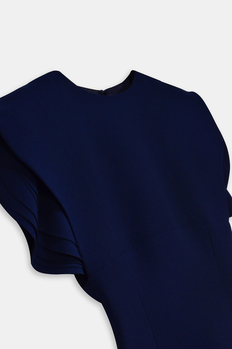 Nean Structured Sleeve Top Navy