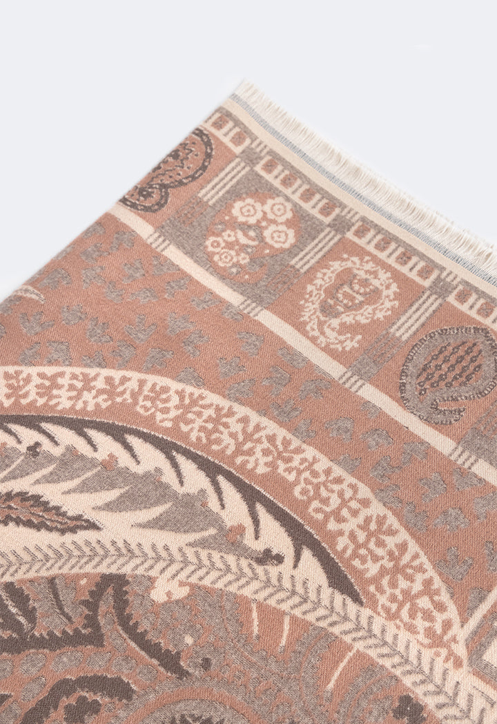 Choice Multi Pattern Pashmina Scarf Camel