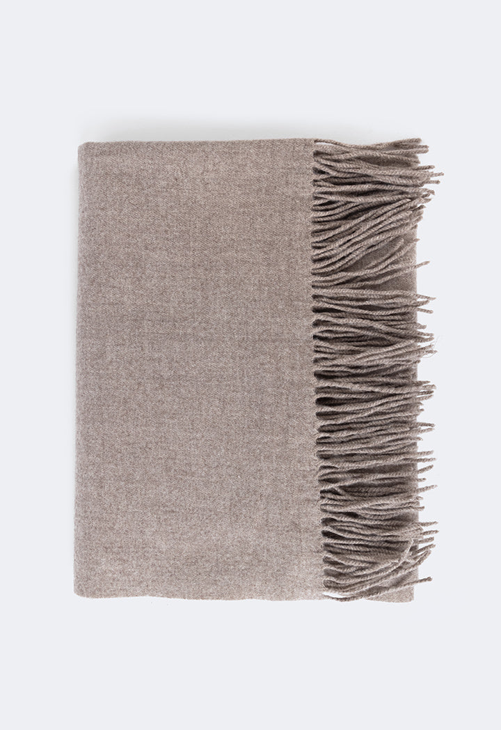 Choice Solid Tussles Winter Scarf Taupe