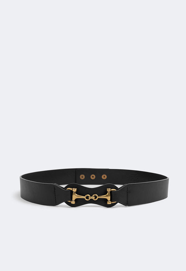 Choice Intertwined Metal Clasp Belt Black