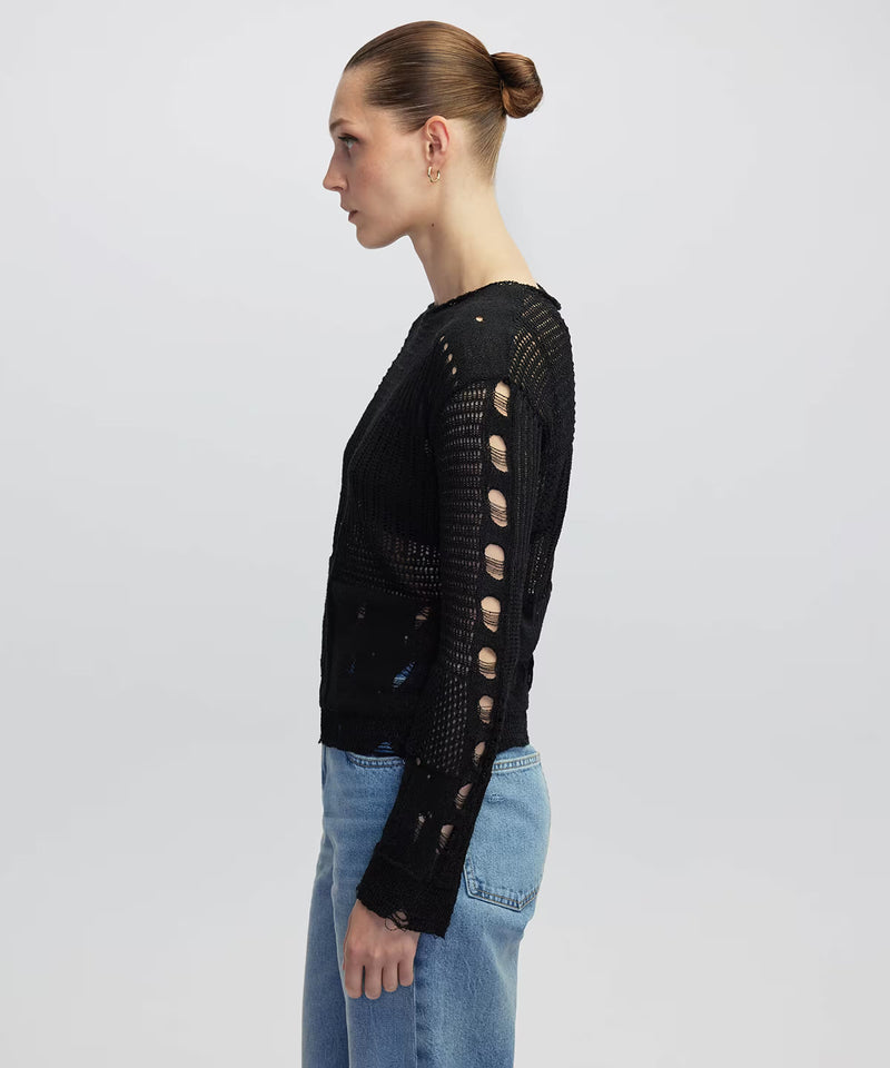 Ipekyol Openwork Knitwear With An Aged Effect Black