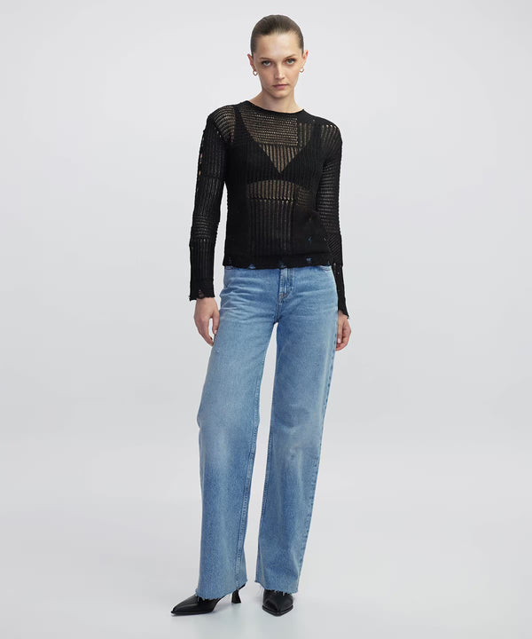 Ipekyol Openwork Knitwear With An Aged Effect Black