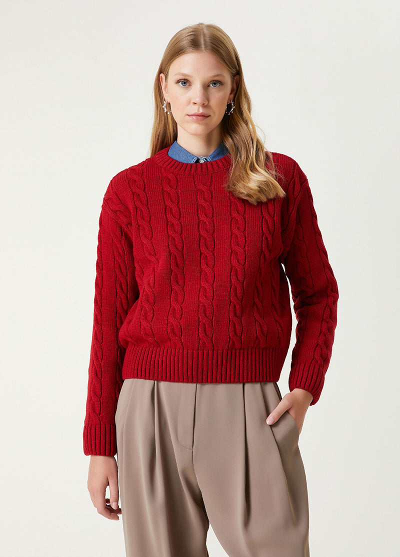 Beymen Club Hair Knitted Wool Sweater Bordoux