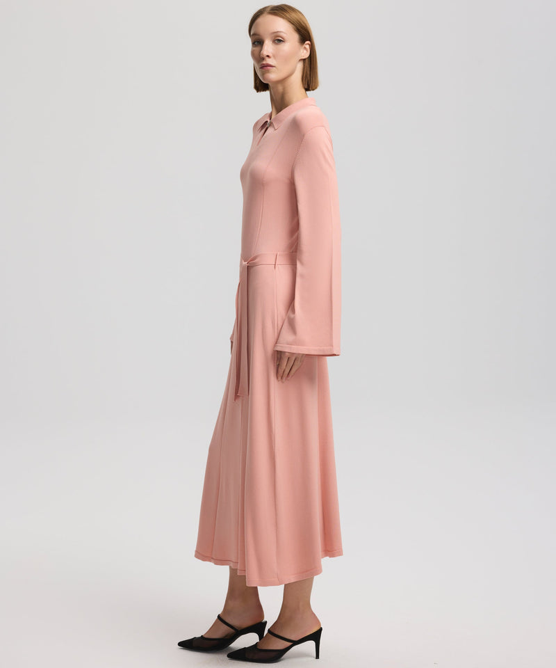 Ipekyol Stitched Detail Belted Dress Powder