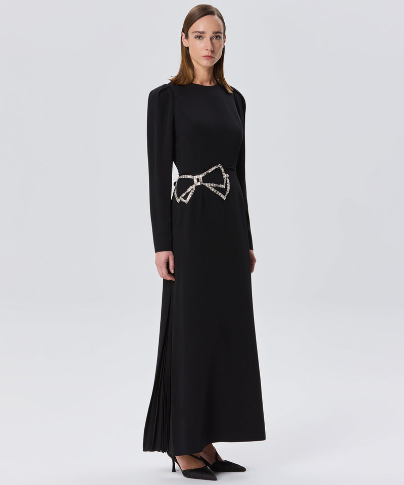 Machka Bow-Embellished Maxi Dress Black