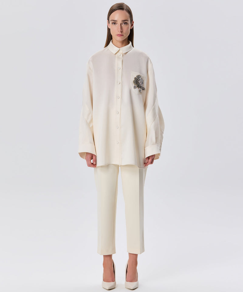 Machka Pocket-Embellished Shirt Off White