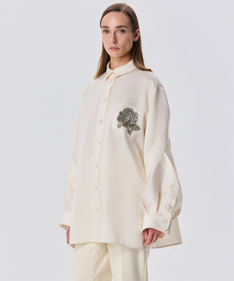 Machka Pocket-Embellished Shirt Off White