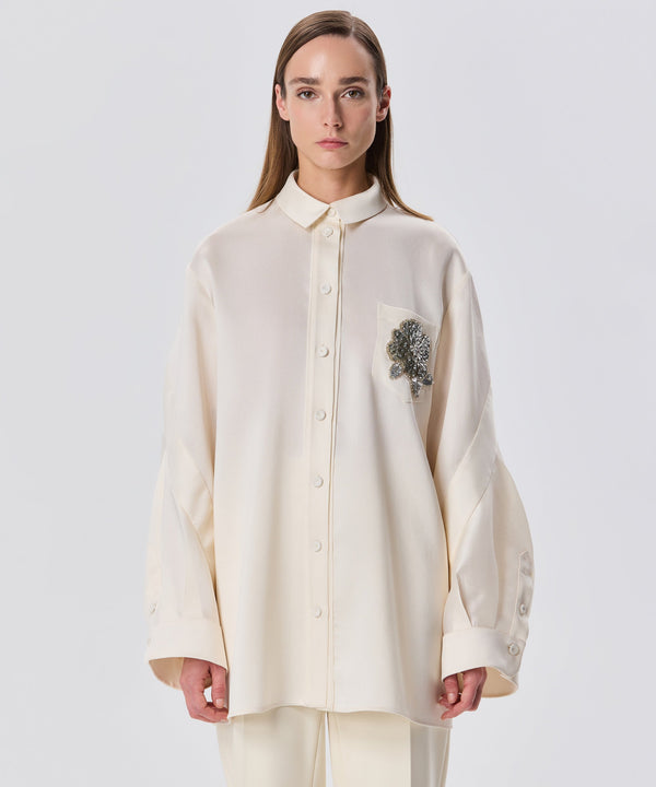 Machka Pocket-Embellished Shirt Off White