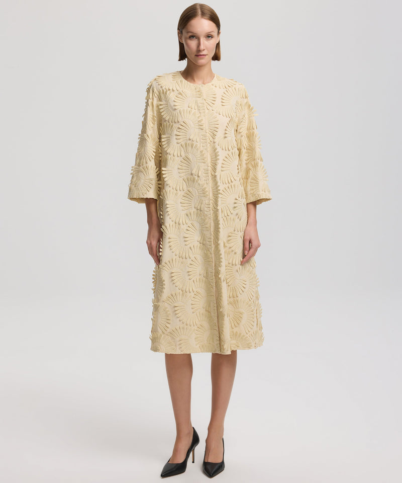 Ipekyol Embroidered Detail Long Sleeve Dress Natural