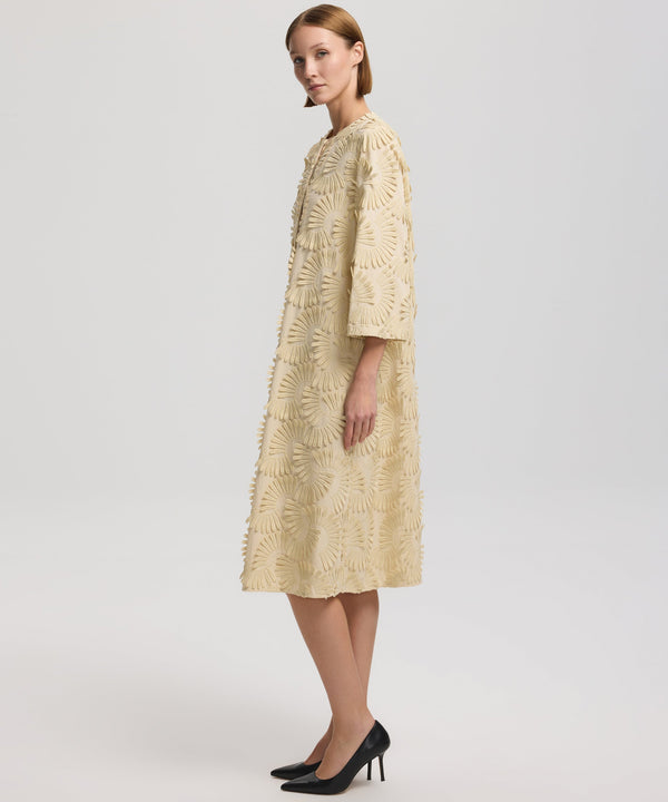 Ipekyol Embroidered Detail Long Sleeve Dress Natural