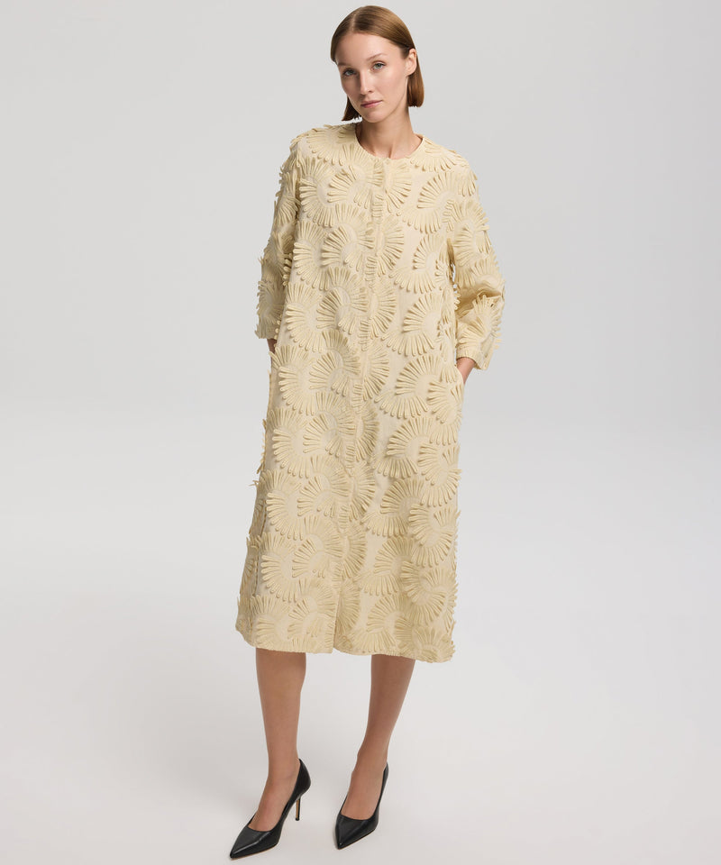 Ipekyol Embroidered Detail Long Sleeve Dress Natural