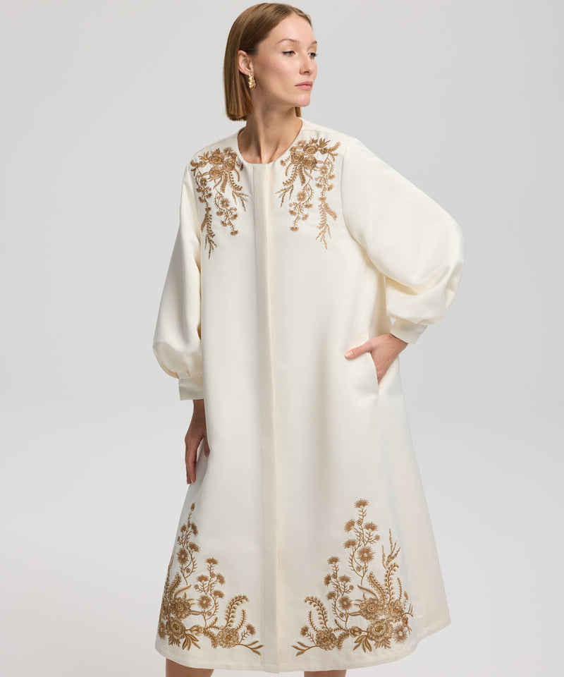 Ipekyol Embroidered Detail Long Sleeve Dress Ecru