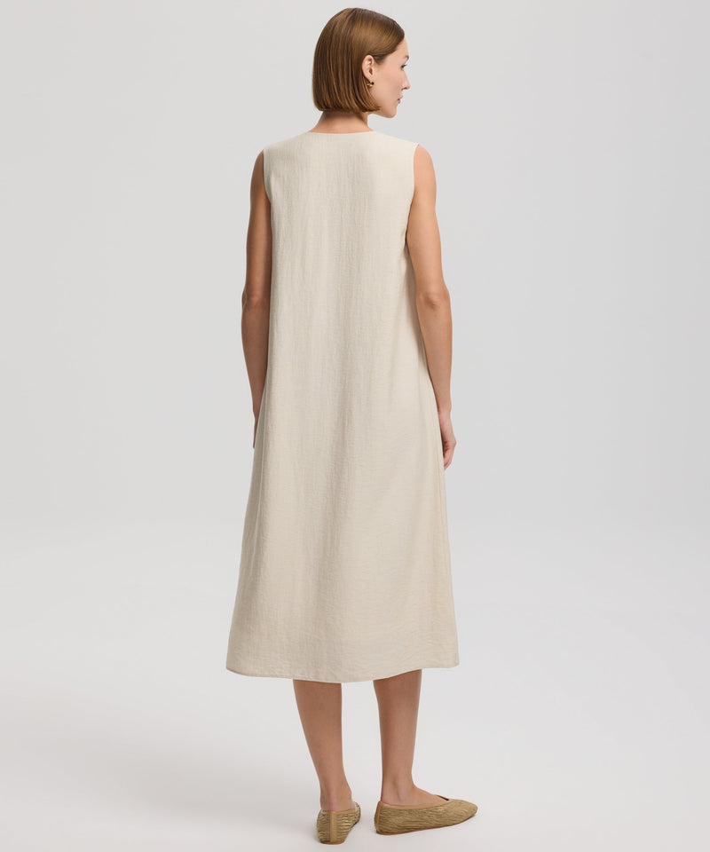 Ipekyol V-Neck Sleeveless Dress Ecru